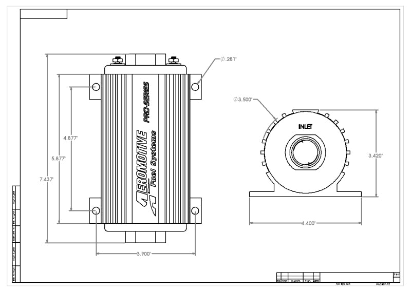 Aeromotive  11102 Pro-Series Fuel Pump - EFI or Carbureted Applications