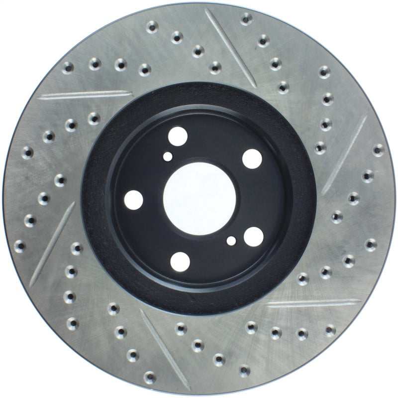 Stoptech 127.44114R 03-08 Pontiac Vibe / 05-09 Scion tc Right Front Slotted & Drilled Rotor
