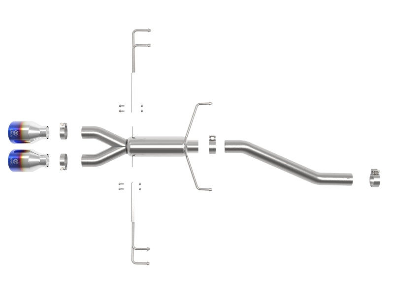 AFE 49-36626-L  2.5in 304SS Axle-Back Exhaust System 17-19 fits Honda Civic Typ