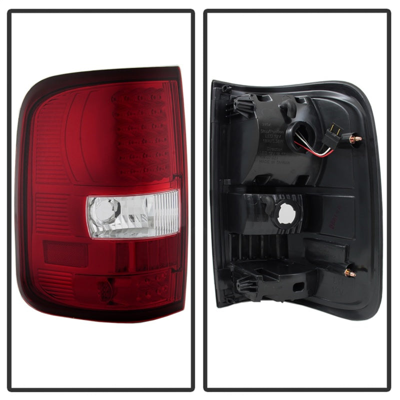 5034069 Xtune fits Ford 04-08 F150 Styleside LED Tail Lights Red Clear ALT-ON-