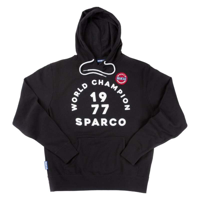 SPARCO SP03400NR1S Sweatshirt Hooded 77 Black SMALL