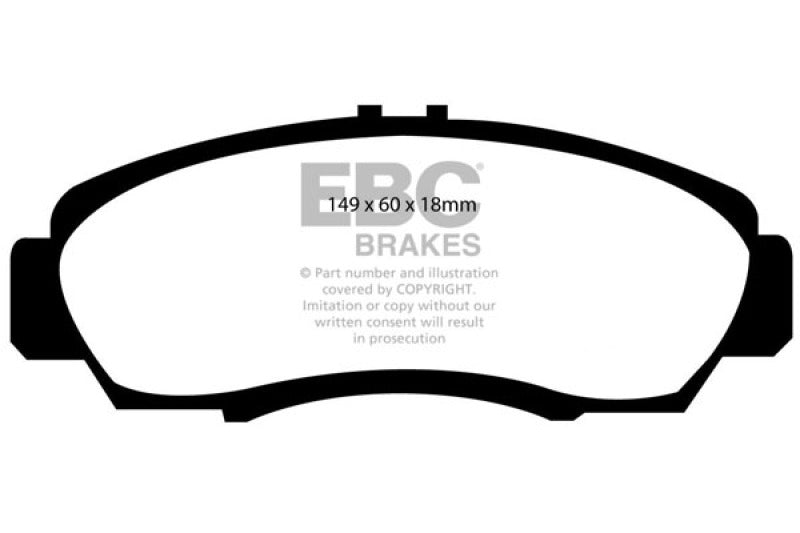 EBC DP21610 fits Acura 01-03 CL 3.2 Greenstuff Front Brake Pads