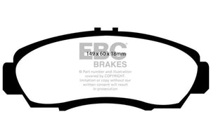 EBC DP21610 01-03 fits Acura CL 3.2 Greenstuff Front Brake Pads