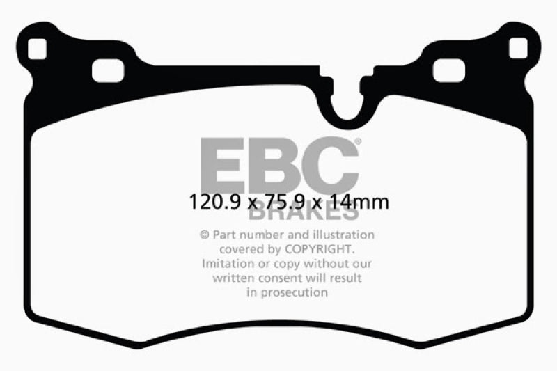 EBC DP21854 fits Mini 09-14 Hardtop 1.6 Turbo J.C Works Greenstuff Front Brake Pads