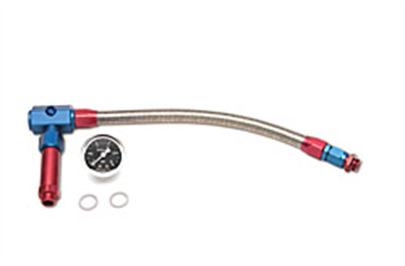 Russell 641260 Performance -6 AN to 3/8in Female NPT ProFlex Demon Carb Dual Inlet Carb Kit (Red/Blue)
