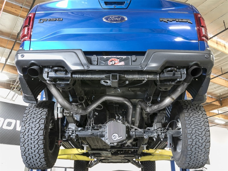 AFE 49-33095-B orce-Xp Cat-Back Exhaust w/Dual Hi-Tuck Tips Black 17-18 fits Fo