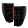 9025655 Xtune fits Ford 09-14 F150 LED Tail Lights Black Smoke ALT-JH-FF15009-