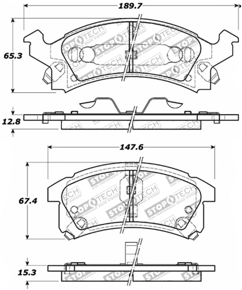 Stoptech 309.0506 Performance 90-98 Buick Skylark / 90-98 Pontiac Grand Am Front Brake Pads