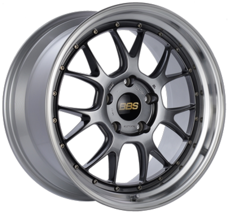 BBS LM323DBPK LM-R 19x9.5 5x112 ET38 Diamond Black Center Diamond Cut Lip Wheel -82mm PFS/Clip Required