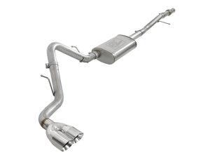 AFE 49-34106-P  Series 3in 304SS Exhaust Cat-Back w/Pol Tip 2019 fits GM Silver