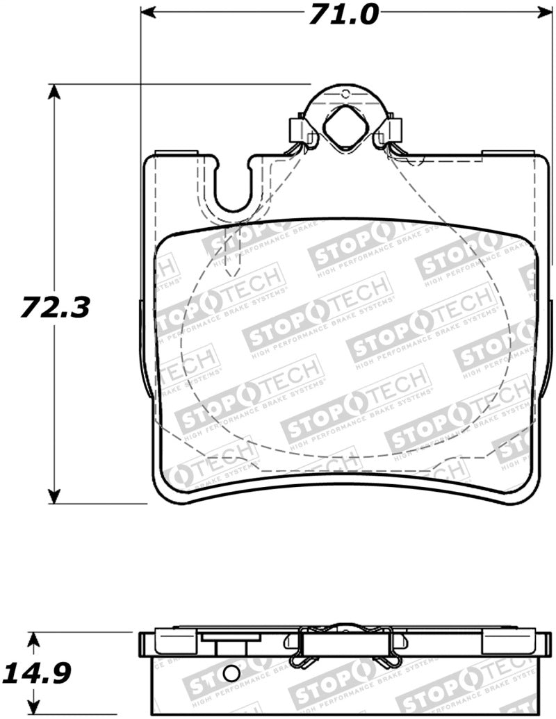 Stoptech 308.0848 Street Brake Pads