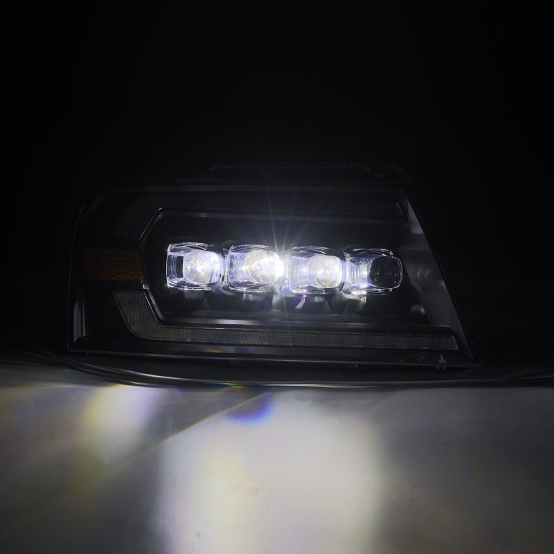 AlphaRex 880128 fits Ford 04-08 F-150 (No 2004 Heritage) NOVA-Series LED Proj HL Alpha-Blk w/Actv Lgt / Seq. Sig