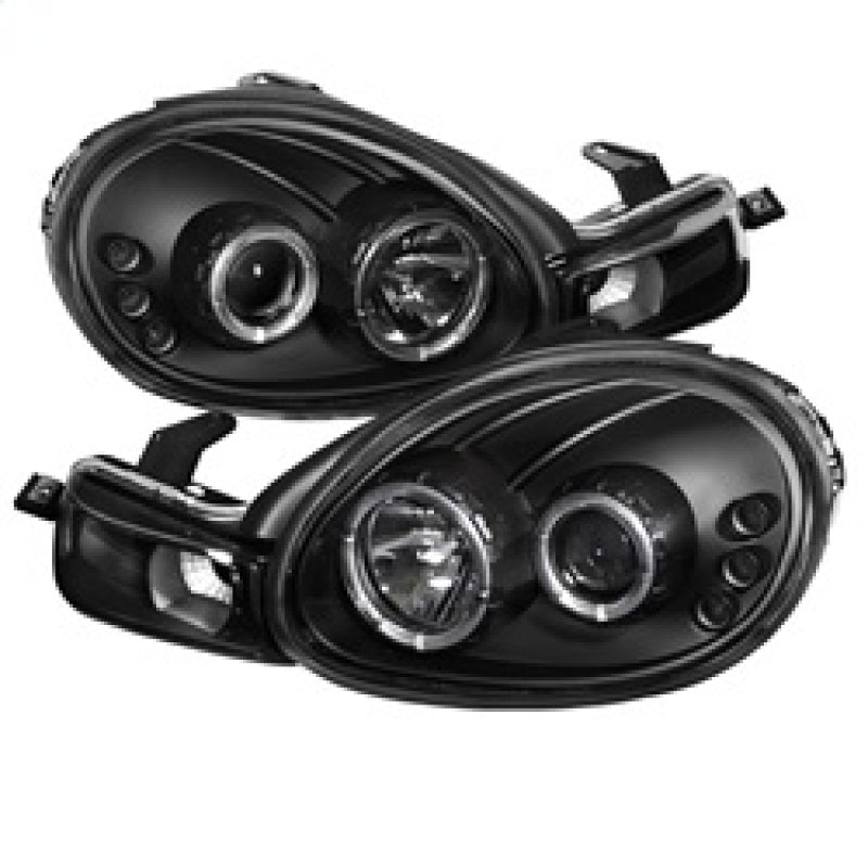Spyder 5009906 fits Dodge 00-02 Neon Projector Headlights LED Halo LED Black Hi