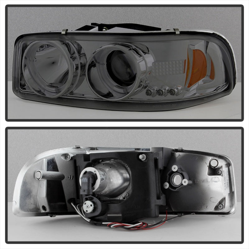 Spyder 5009371 fits GMC 99-06 Sierra 1500/2500/3500 Projector Headlights LED Ha
