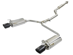 AFE 49-36605-B  Exhaust 304SS Dual Cat-Back w/ Black Tips 13-17 fits Honda Acco