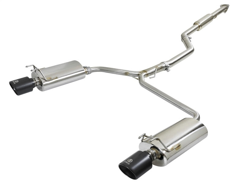 AFE 49-36605-B  Exhaust 304SS Dual Cat-Back w/ Black Tips 13-17 fits Honda Acco