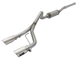 AFE 49-48056-P Series CB 2.5in Dual Center Exit SS Exhaust w/ Polish Tip 07-15