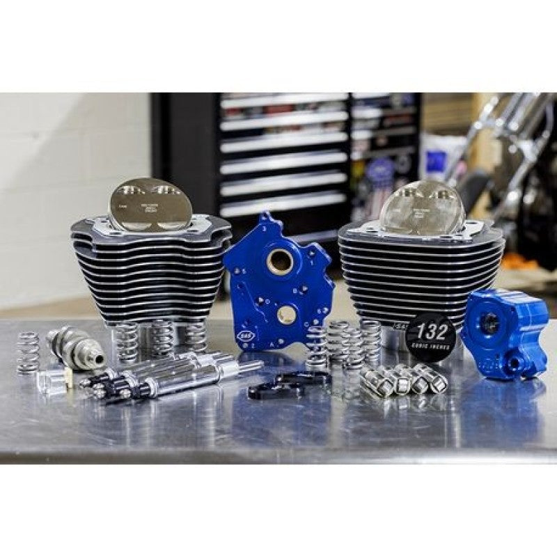 S&S 310-1235 Cycle 2017+ M8 Models 4.320in Bore 550C Cam Power Pack - Black Gran