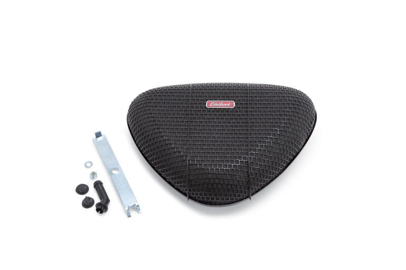 Edelbrock 10023 Air Cleaner Pro-Flo 1000 Series Triangular Steel Top 11 375In X 8 375In X 3In Black