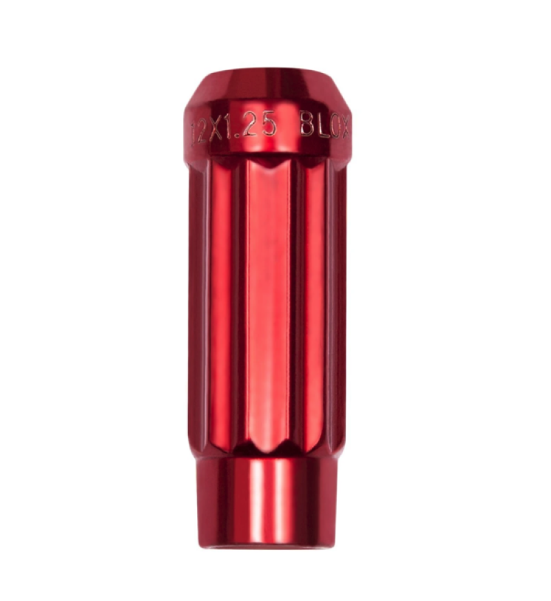 BLOX Racing BXAC-00143-RD 12-Sided P17 Tuner Lug Nut 12x1.25 - Red Steel - Single Piece