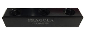Fragola 940003-BL -10AN Female Three Port Fuel Pressure Log