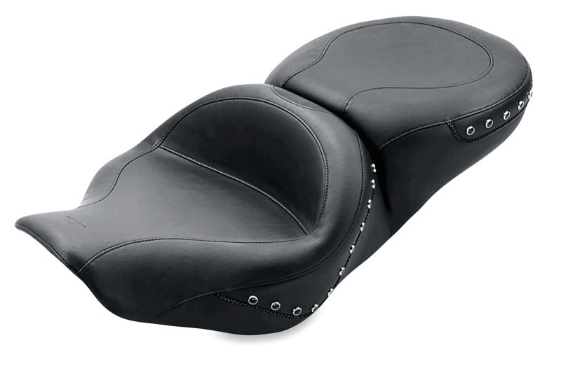 Mustang 75577 Harley Rd King,06-07 Str Glide,00-05 fits Eagle 97-07 Hightail Std Tour Pass Seat w/Studs - Black