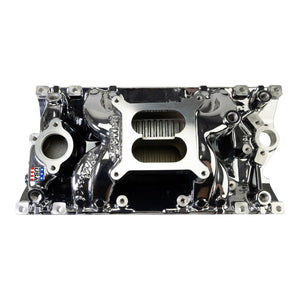 Edelbrock RPM Air-Gap Manifold for Small-Block Chevy Vortec - Chrome Plasma