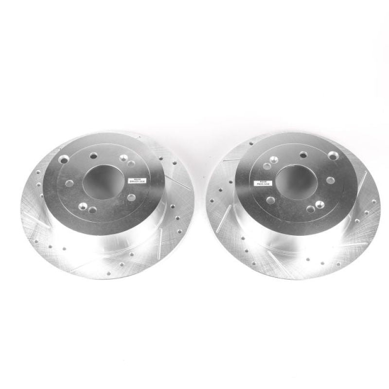PowerStop fits Hyundai 07-09 Santa Fe Rear Evolution Drilled & Slotted Rotors -