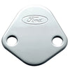 fits Ford 302-290 Racing fits Ford Logo Fuel Pump Blockoff Plate - Chrome