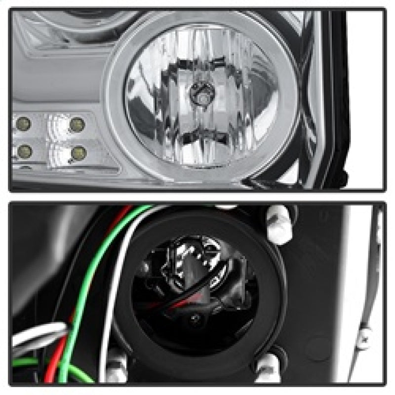 Spyder 5080868 fits GMC 14-16 Sierra Projector Headlights Light Bar DRL Chrm PR