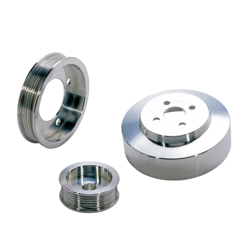 BBK  1554 Mustang 5.0 Underdrive Pulley Kit - Lightweight CNC Billet Aluminum (3