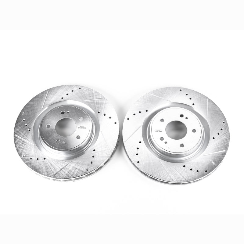 PowerStop fits Mitsubishi Lancer Front Evolution Drilled & Slotted Rotors - Pair