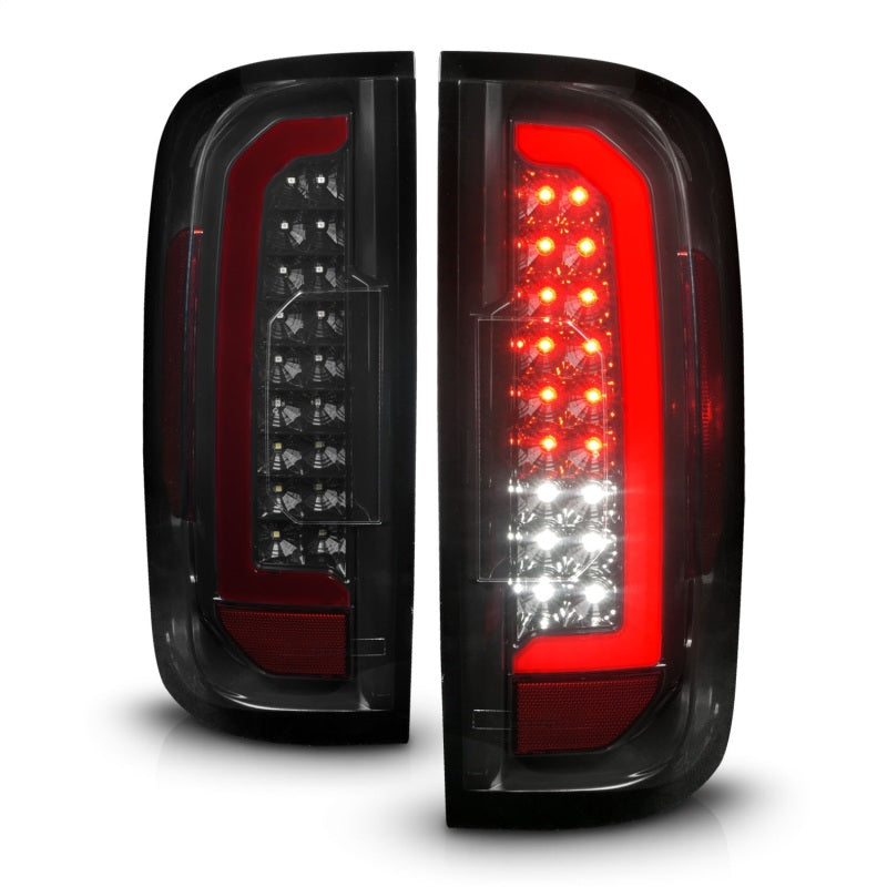 ANZO 311433 fits Chevrolet 15-21 Colorado Full LED Tail Lights w/ Red Lightbar Black Housing Smoke Lens