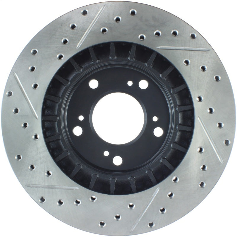 Stoptech 127.40048L 00-09 S2000 Slotted & Drilled Left Front Rotor