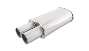 Vibrant 1094 power Oval Muffler w/3.00in Round Straight Cut Tip (2.50in Inlet)