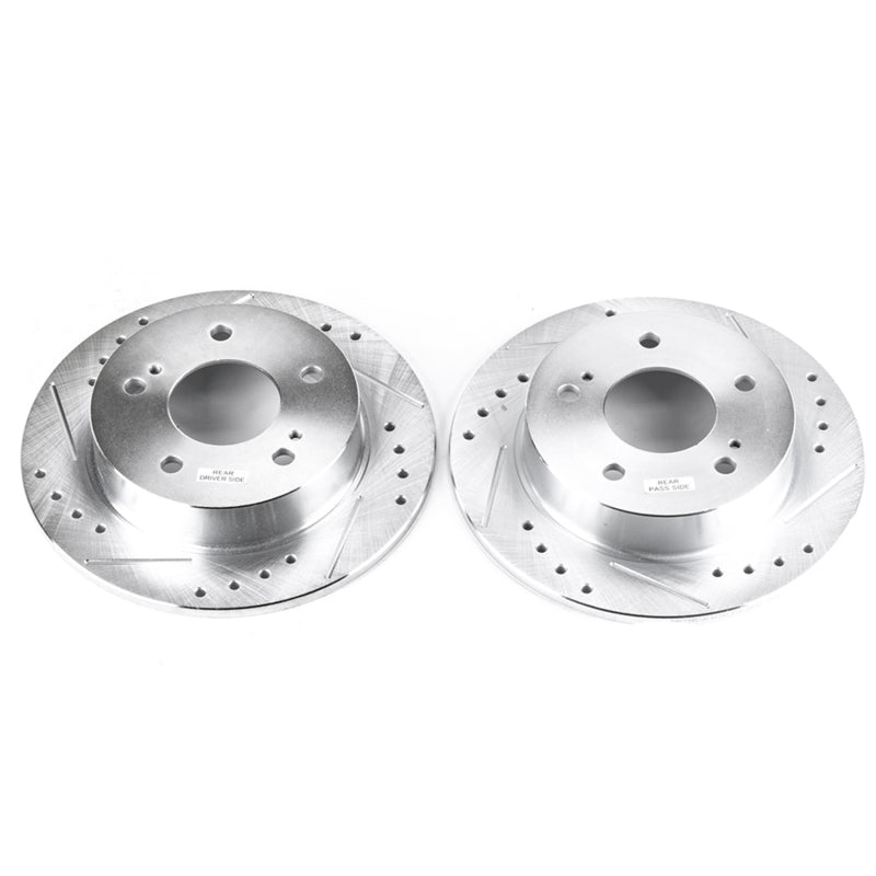 PowerStop fits Nissan 94-98 240SX Rear Evolution Drilled & Slotted Rotors - Pair