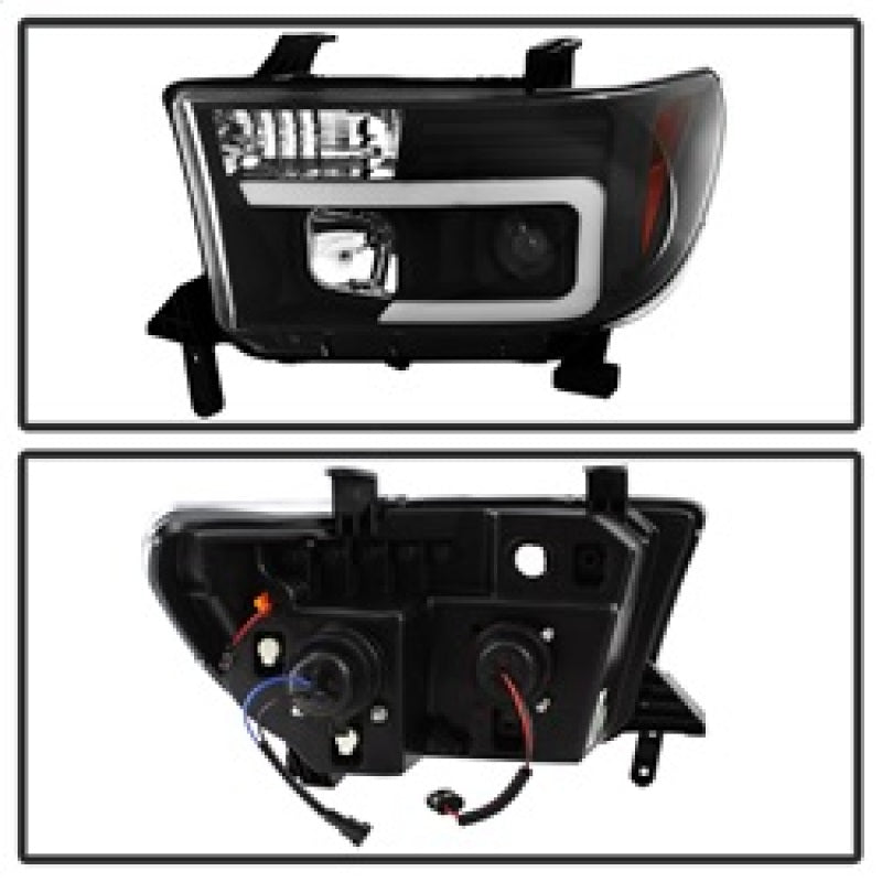 Spyder 5085344 fits Toyota 08-13 Sequoia Projector Headlights - Light Bar DRL -