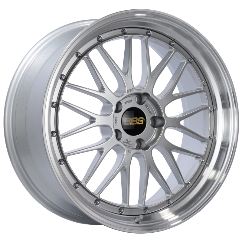 BBS LM283DSPK LM 20x9 5x120 ET20 Diamond Silver Center Diamond Cut Lip Wheel -82mm PFS/Clip Required