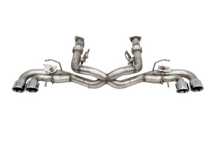 CORSA Performance 21105 Corsa 2020-2025 fits Corvette C8 3in Valved Cat-Back 4.5in Pol Quad Tips - Factory NPP Exhaust