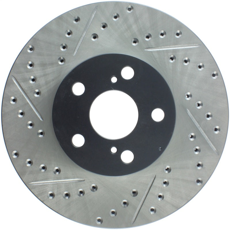Stoptech 127.44114R 03-08 Pontiac Vibe / 05-09 Scion tc Right Front Slotted & Drilled Rotor