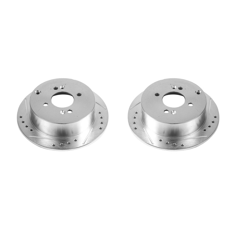 PowerStop fits Hyundai 06-08 Accent Rear Evolution Drilled & Slotted Rotors -