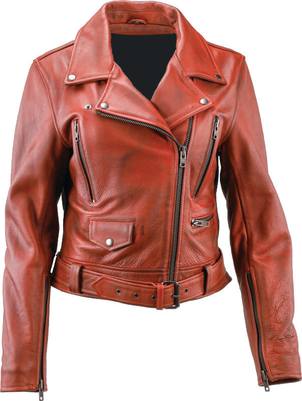Kuryakyn 094393 Kuryakyn Leather By River Road Arabian Spice Leather Jacket Red Womens - Small