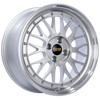 BBS LM198DSPK LM 17x7.5 4x100 ET40 Diamond Silver Center Diamond Cut Lip Wheel -70mm PFS/Clip Required