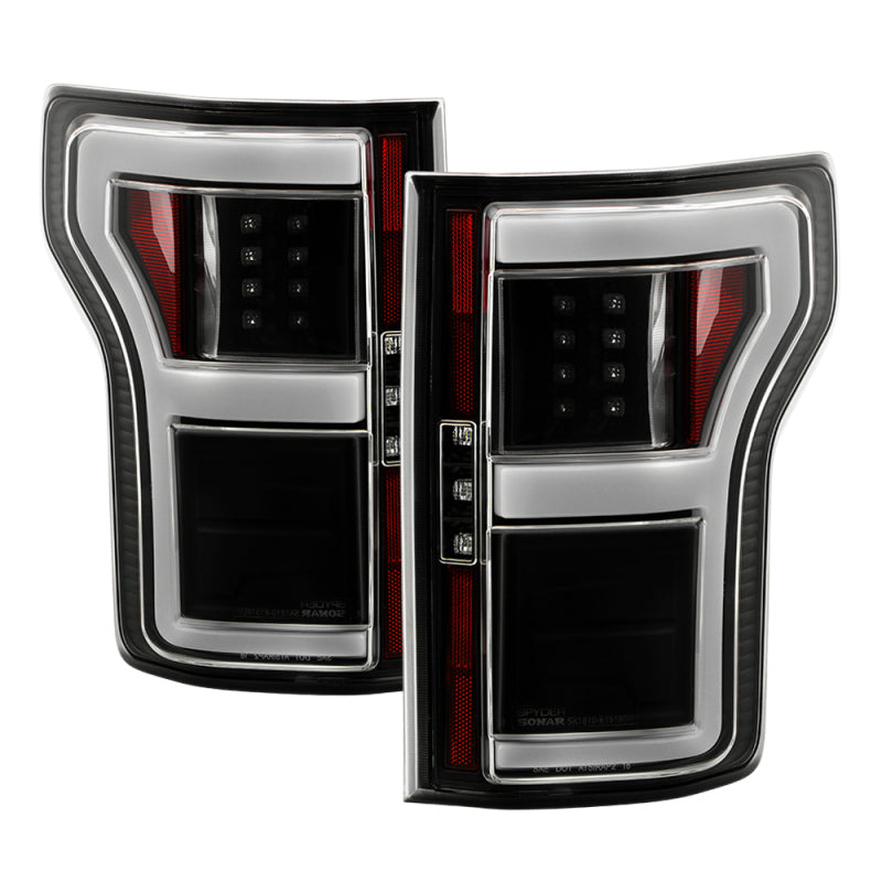 Spyder 5088550 18-20 fits Ford F150 w/ Rear Blind Spot LED Tail Lights - Black