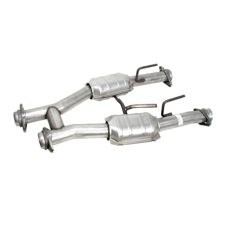 BBK  1509 Mustang 5.0 Short Mid H Pipe With Catalytic Converters 2-1/2 For  Long