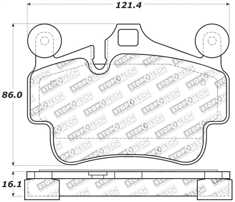 Stoptech 309.1135 Performance 09-10 Porsche Boxster / 08-10 Boxster S/Cayman / 05-08 911 Front Brake Pads