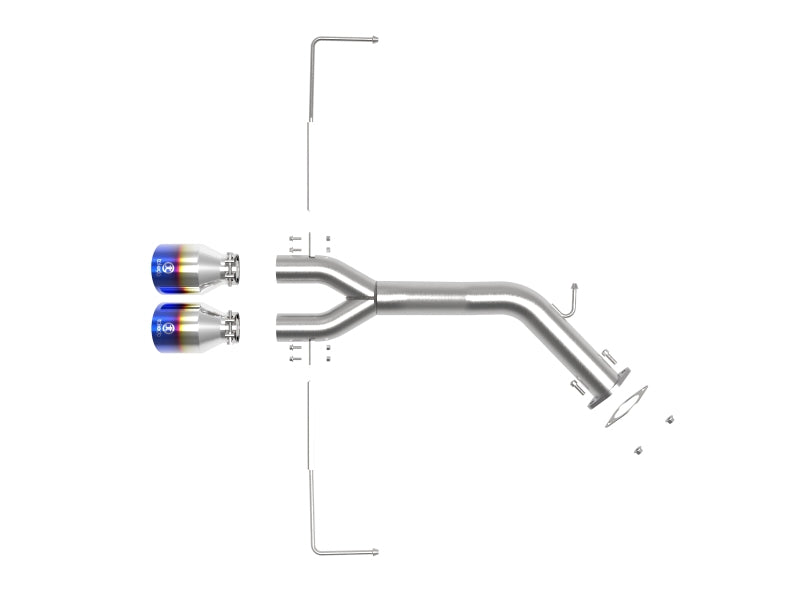 AFE 49-37012-L  3in-2.5in 304 SS Axle-Back Exhaust w/Blue Flame Tip 19-20 fits