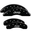 MGP 42023SJEPBK 4 Caliper Covers Engraved Front Rear JEEP Logo Engraved Black Fi