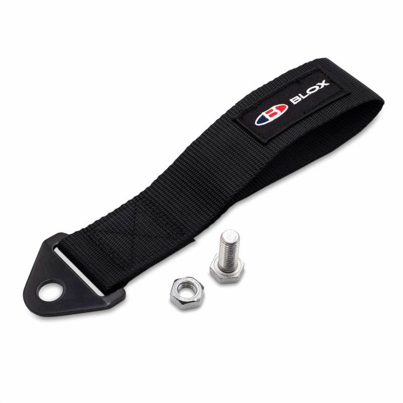 BLOX Racing BXAP-00034-BK Universal Tow Strap With BLOX Logo - Black