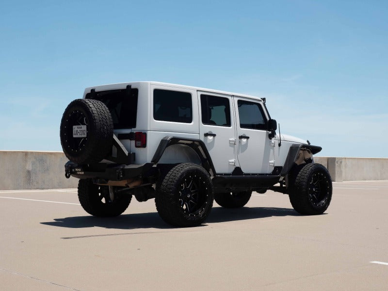 Road Armor 507AFR0B 07-18 fits Jeep Wrangler JKU 4DR Stealth Rear Fender Flare Body Armor - Tex Blk